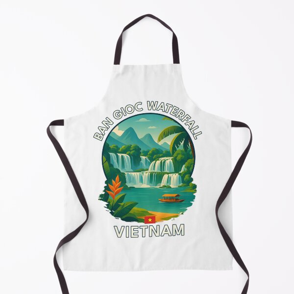 Item preview, Ban Gioc Waterfall Cao Bang Vietnam - Iconic Asia Landmark Travel vacation destination souvenir art designed and sold by inkNext.