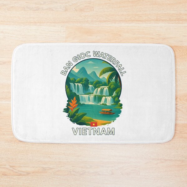 Item preview, Ban Gioc Waterfall Cao Bang Vietnam - Iconic Asia Landmark Travel vacation destination souvenir art  designed and sold by inkNext.