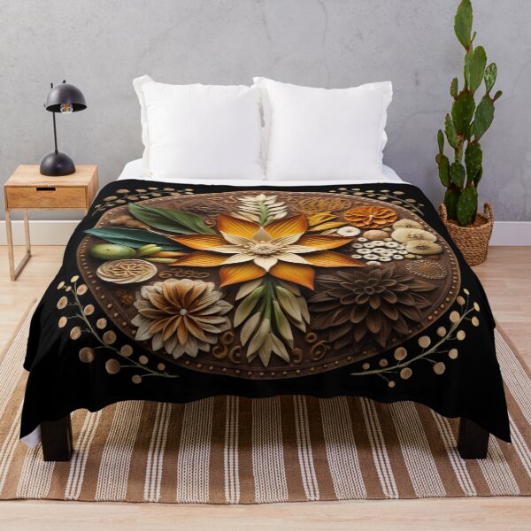 Item preview, Fall Flower and Seed Nature Mandala designed and sold by LabMandala.