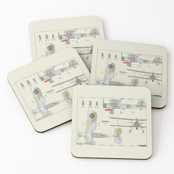 Item preview, Fairey Swordfish WW2 Biplane Torpedo Bomber Color Diagrams designed and sold by MilitaryMart.