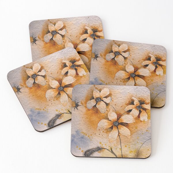 Item preview, Rustic watercolor of fall flowers designed and sold by BirdsandMoreArt.