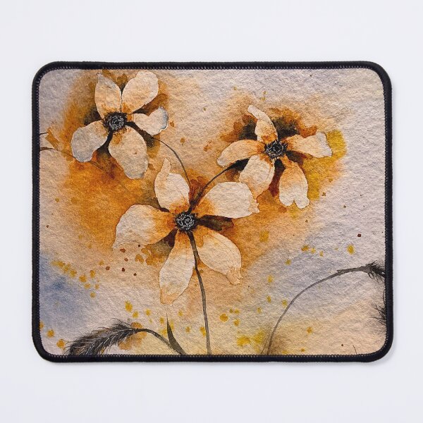 Item preview, Rustic watercolor of fall flowers designed and sold by BirdsandMoreArt.