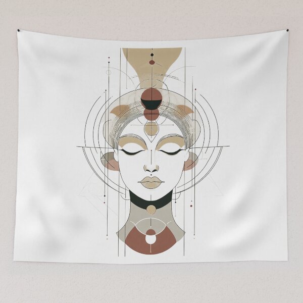 Item preview, Serene Feminine Energy Goddess Head designed and sold by LabMandala.