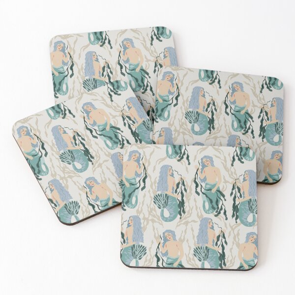 Item preview, Mermaid Hand Drawn Illustration Repeating Pattern designed and sold by permare.