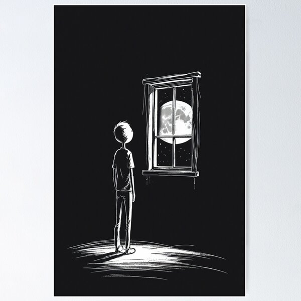 Item preview, Moonwatcher – Stickman in Solitude designed and sold by CracStudio.