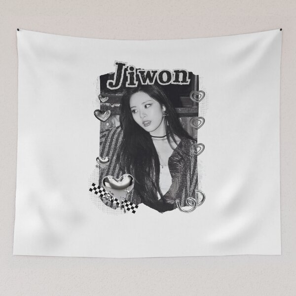 Item preview, Fromis_9 Jiwon Kpop Girl Group Black and White Collage Design designed and sold by AJUNICE STUDIO.