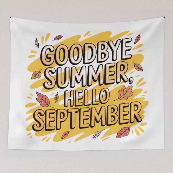 Item preview, Goodbye Summer Hello September Seasonal Typography designed and sold by Haji  Kamora.