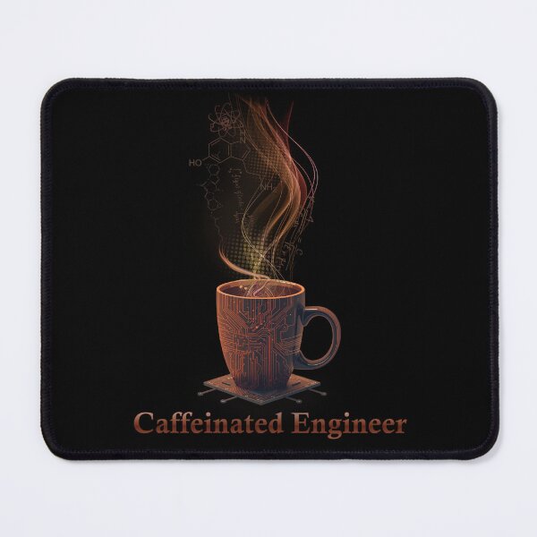 Item preview, Caffeinated Engineer 2 – Tech & Coffee Circuit Board Mug Design designed and sold by ArtVibeDesign.