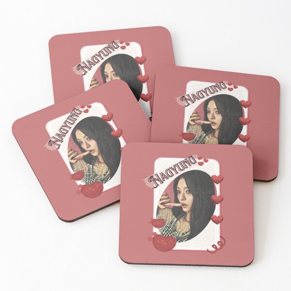 Item preview, Fromis_9 Nagyung Kpop Girl Group Card Red Aesthetic Collage Design designed and sold by AJUNICE STUDIO.