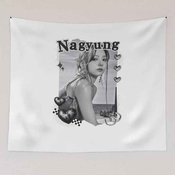 Item preview, Fromis_9 Nagyung Kpop Girl Group Black and White Collage Design designed and sold by AJUNICE STUDIO.