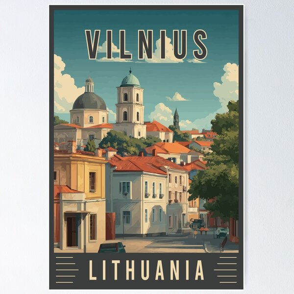Item preview, Explore Historic Old Town of Vilnius in Lithuania - Travel Art designed and sold by turtlestart.