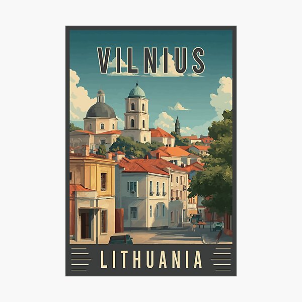 Item preview, Explore Historic Old Town of Vilnius in Lithuania - Travel Art designed and sold by turtlestart.