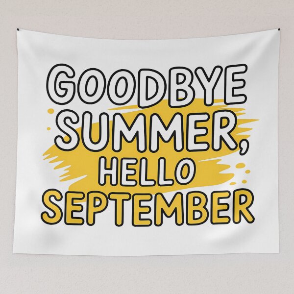 Item preview, Goodbye Summer Hello September Seasonal Typography designed and sold by Haji  Kamora.