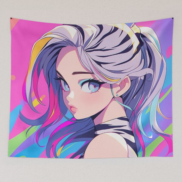 Item preview, Pastel Pop Anime Zebra Style designed and sold by bubblegoth.