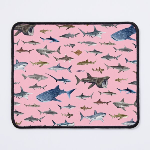 Item preview, SHARKS poster-pink designed and sold by BEATRIZ ABAITUA.