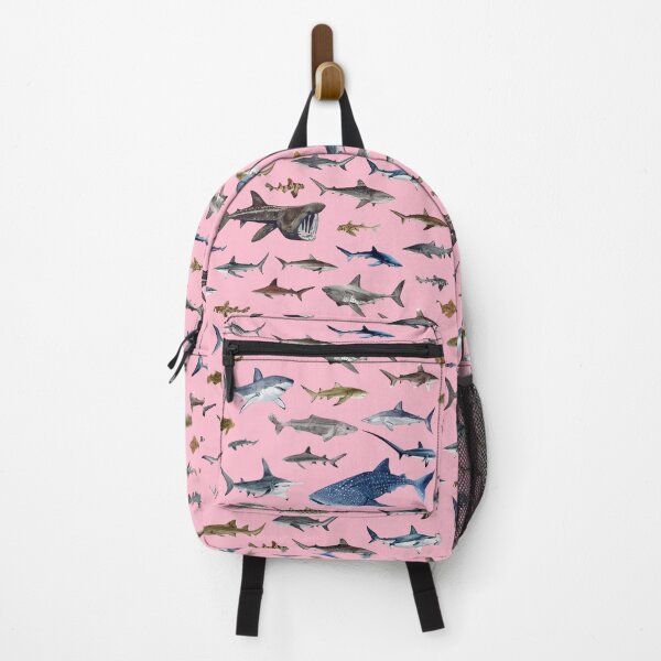 Item preview, SHARKS poster-pink designed and sold by BEATRIZ ABAITUA.