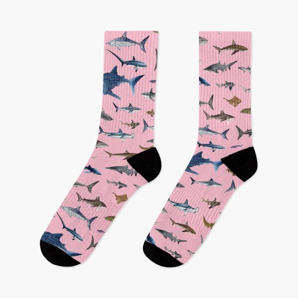 Item preview, SHARKS poster-pink designed and sold by BEATRIZ ABAITUA.
