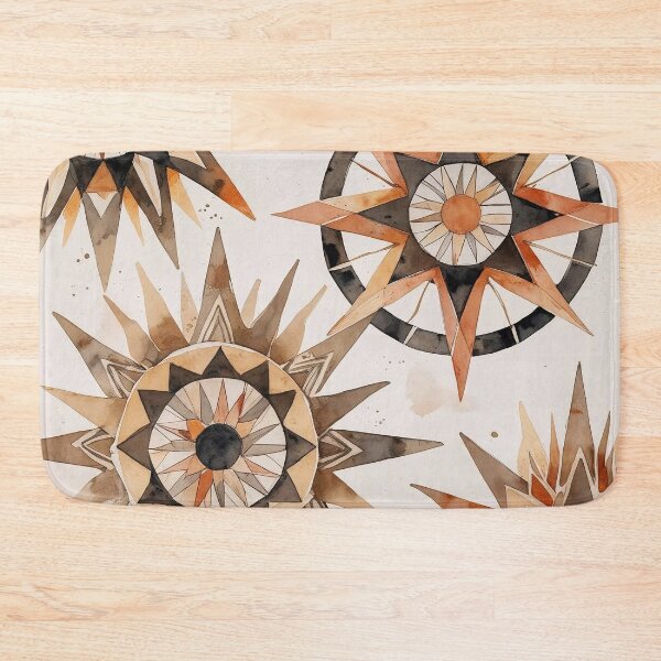 Item preview, Boho Geometric Sun Art Warm Neutral Watercolor designed and sold by Mos Thainique.