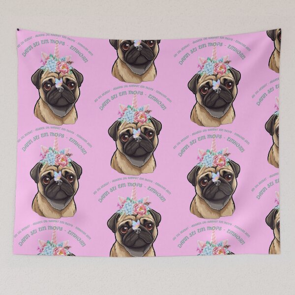 Item preview, Pug Unicorn Design – Be yourself, unless you can be a pug unicorn designed and sold by MitMopsundHerz Rosinchens_Welt.