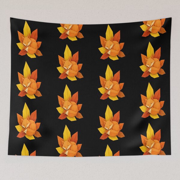 Item preview, Sleeping Origami Fox in Autumn Leaves designed and sold by S-Dstyle.