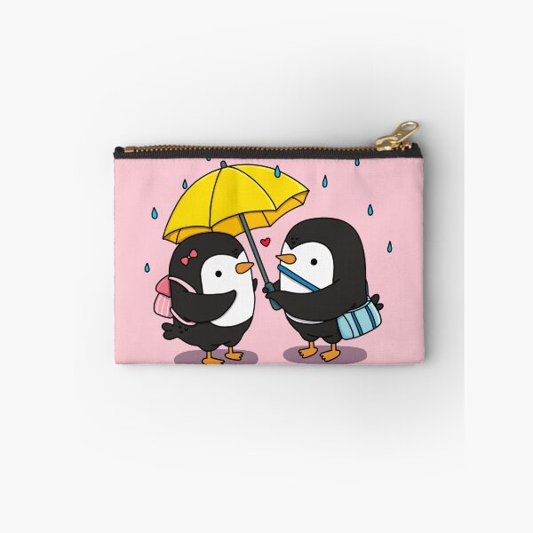 Item preview, Pareja de pingüinos compartiendo un paraguas en un día lluvioso designed and sold by thepenguinsfamily.