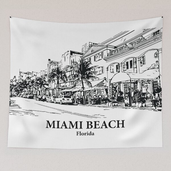 Artikelvorschau, Miami Beach - Florida entworfen und verkauft von Lakeric Cityscapes.