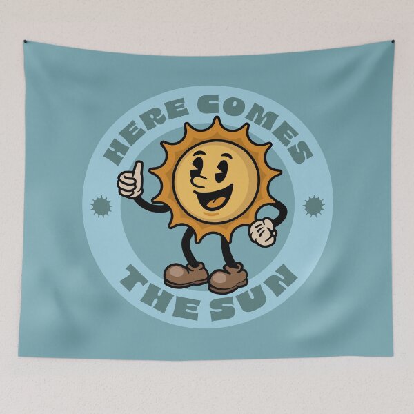 Item preview, Here Comes the Sun – Retro Rubber Hose Cartoon Sun T-Shirt designed and sold by FreshyStudios.