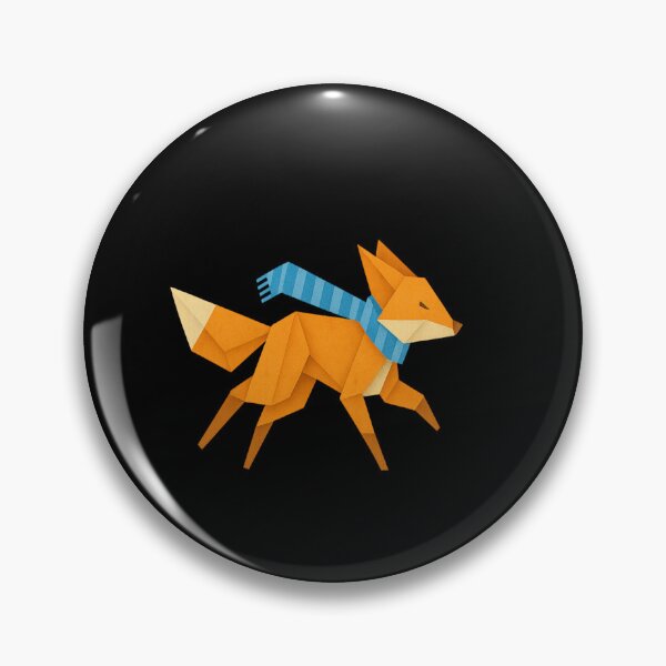 Item preview, Origami Fox Running in the Wind with Blue Scarf designed and sold by S-Dstyle.