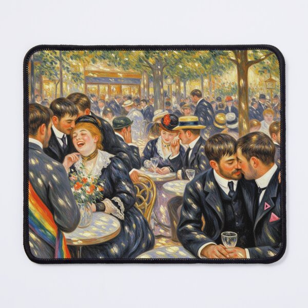 Item preview, Queer Pride Paris Café – Renoir Style Impressionist LGBTQ+ Art designed and sold by StateofQueer.