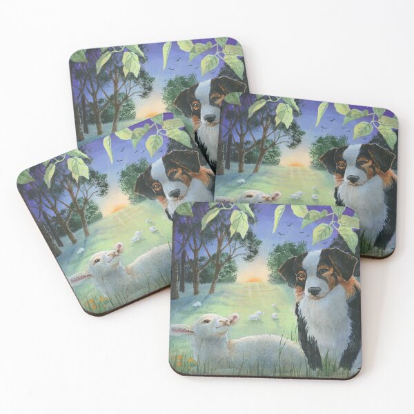 Item preview, Lamb and Sheepdog at Sunrise kaaren poole designed and sold by KaarenPoole.
