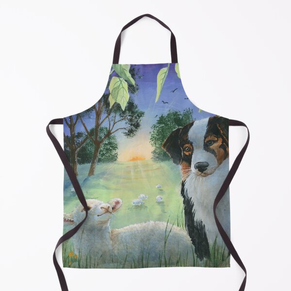 Item preview, Lamb and Sheepdog at Sunrise kaaren poole designed and sold by KaarenPoole.