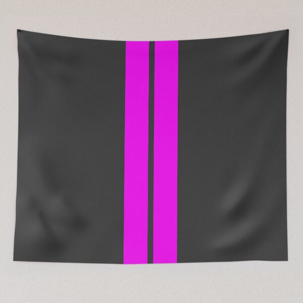 Item preview, Dual  Racing Stripes Neon Pink ( Dark Gray Background) designed and sold by Racing Stripes Only.