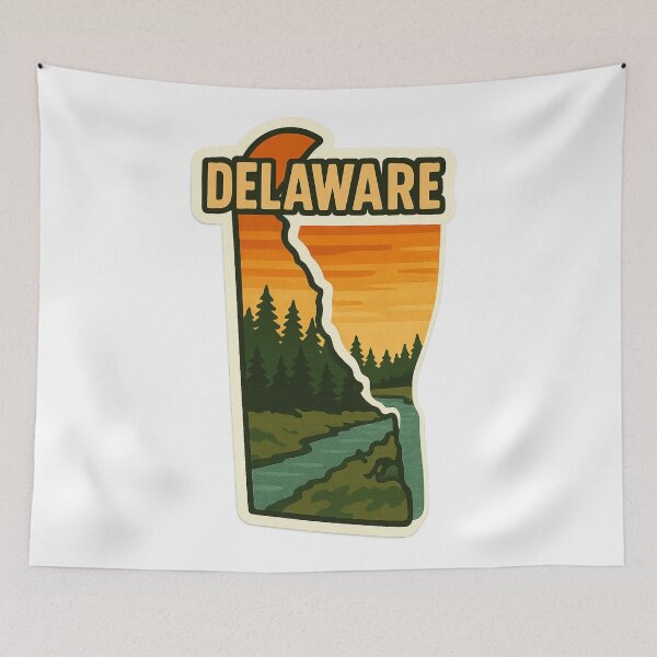 Item preview, Delaware Sticker designed and sold by LookinFreshh.