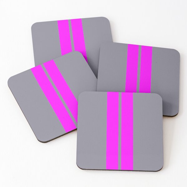 Item preview, Dual  Racing Stripes Neon Pink (Gray Background) designed and sold by Racing Stripes Only.