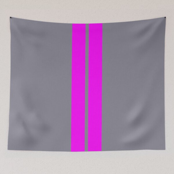 Item preview, Dual  Racing Stripes Neon Pink (Gray Background) designed and sold by Racing Stripes Only.