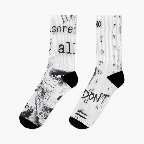 Item preview, Censorship, censored, black and white punk graphics designed and sold by silent-violin.