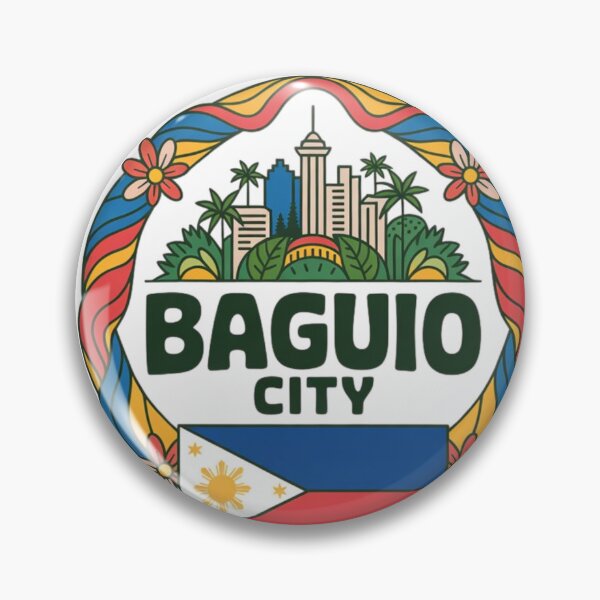 Item preview, Baguio City Philippines Flag Badge Travel - Philippine Pride Art designed and sold by Timeless Design.