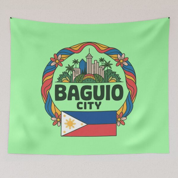 Item preview, Baguio City Philippines Flag Badge Travel - Philippine Pride Art designed and sold by Timeless Design.