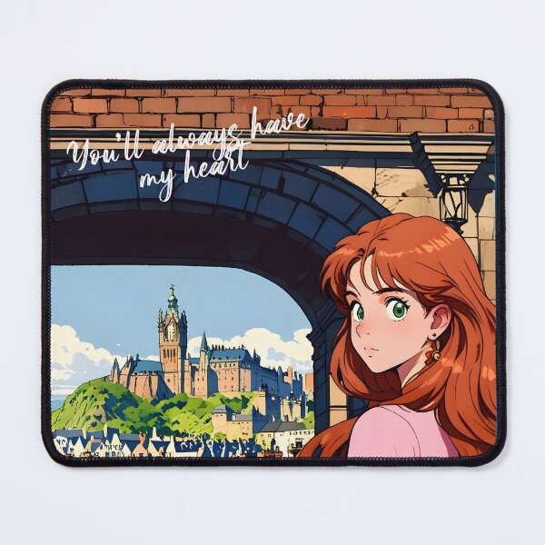 Item preview, Romantic Anime Girl in Edinburgh UK Europe Shoujo Manga Style Love Phrase designed and sold by Kawaii-Sky.