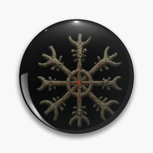 Item preview, Necro Vegvisir – Bone & Blood Rune Compass designed and sold by Bloodrune.