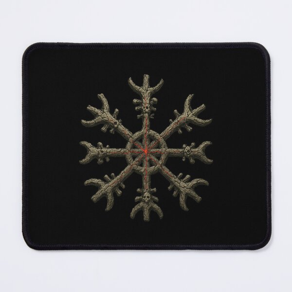 Item preview, Necro Vegvisir – Bone & Blood Rune Compass designed and sold by Bloodrune.