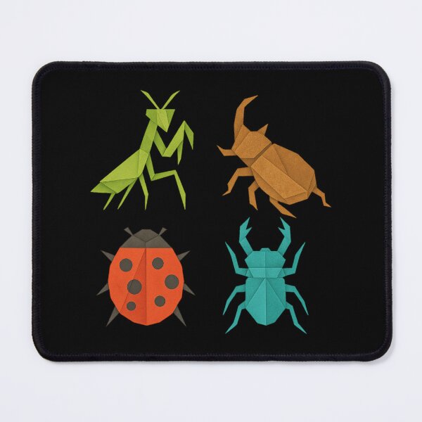 Item preview, Origami Bug Quartet: Praying Mantis, Rhino Beetle, Ladybug, and Stag Beetle designed and sold by S-Dstyle.