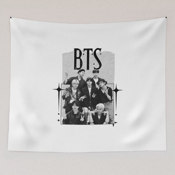 Item preview, BTS Kpop Boy group Scrapbook Collage Cozy Y2K Vintage Design designed and sold by HELL0WBELLO.