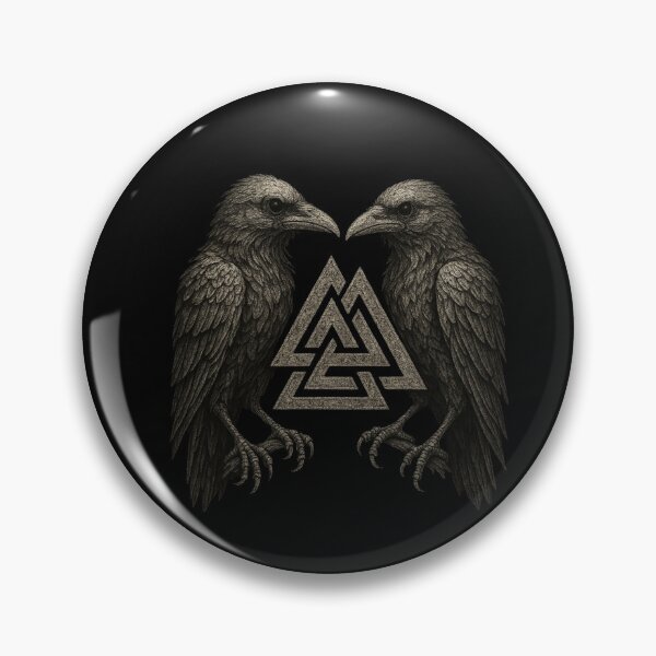 Item preview, Odin’s Ravens – Huginn & Muninn with Valknut designed and sold by Bloodrune.
