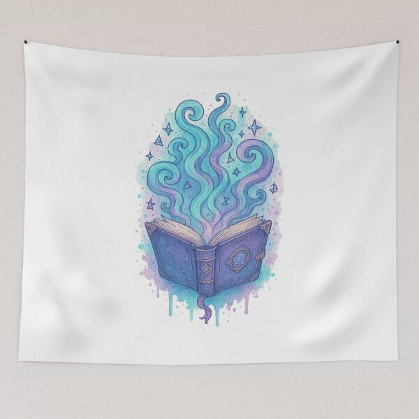 Item preview, Magical Spell Book – Enchanted Watercolor Art designed and sold by Neon Nightmare.