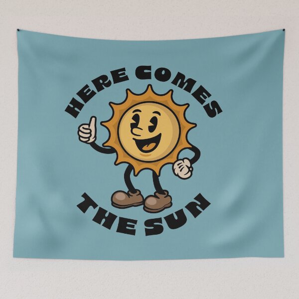 Item preview, Here Comes the Sun – Retro Rubber Hose Cartoon Sun T-Shirt Simple designed and sold by FreshyStudios.