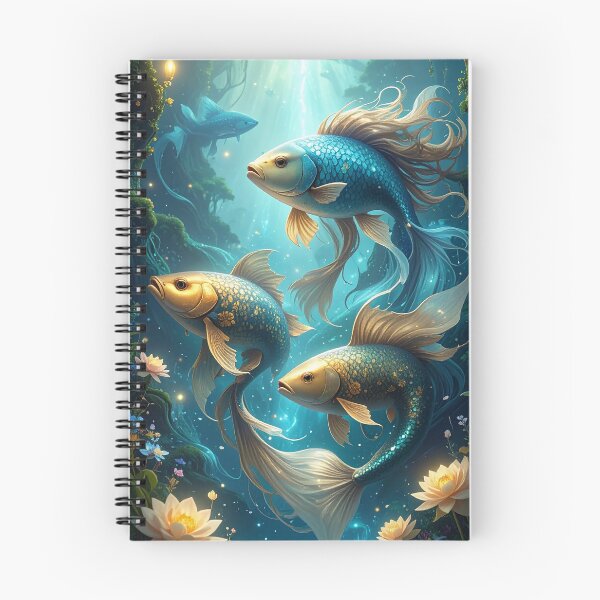 Item preview, Fantasy fish in the sea, gold blue underwater designed and sold by angel-cat-22.