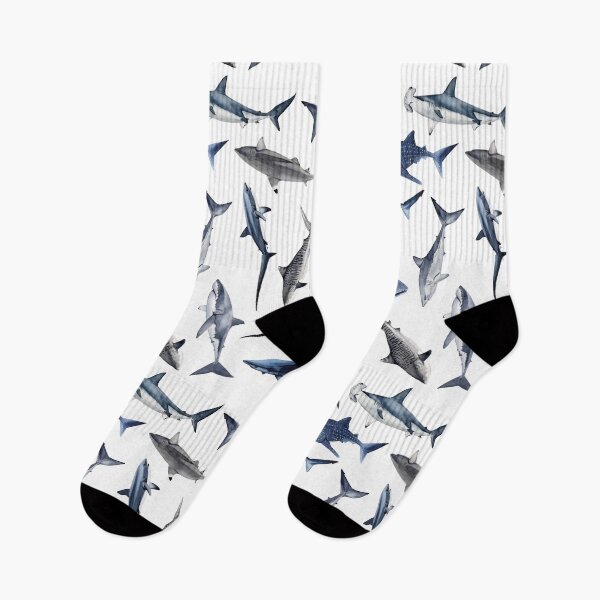 Item preview, SHARKS PATTERN (WHITE) designed and sold by BEATRIZ ABAITUA.