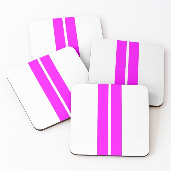 Item preview, Dual  Racing Stripes Neon Pink (White Background) designed and sold by Racing Stripes Only.