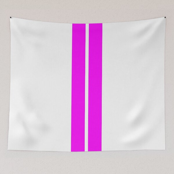 Item preview, Dual  Racing Stripes Neon Pink (White Background) designed and sold by Racing Stripes Only.